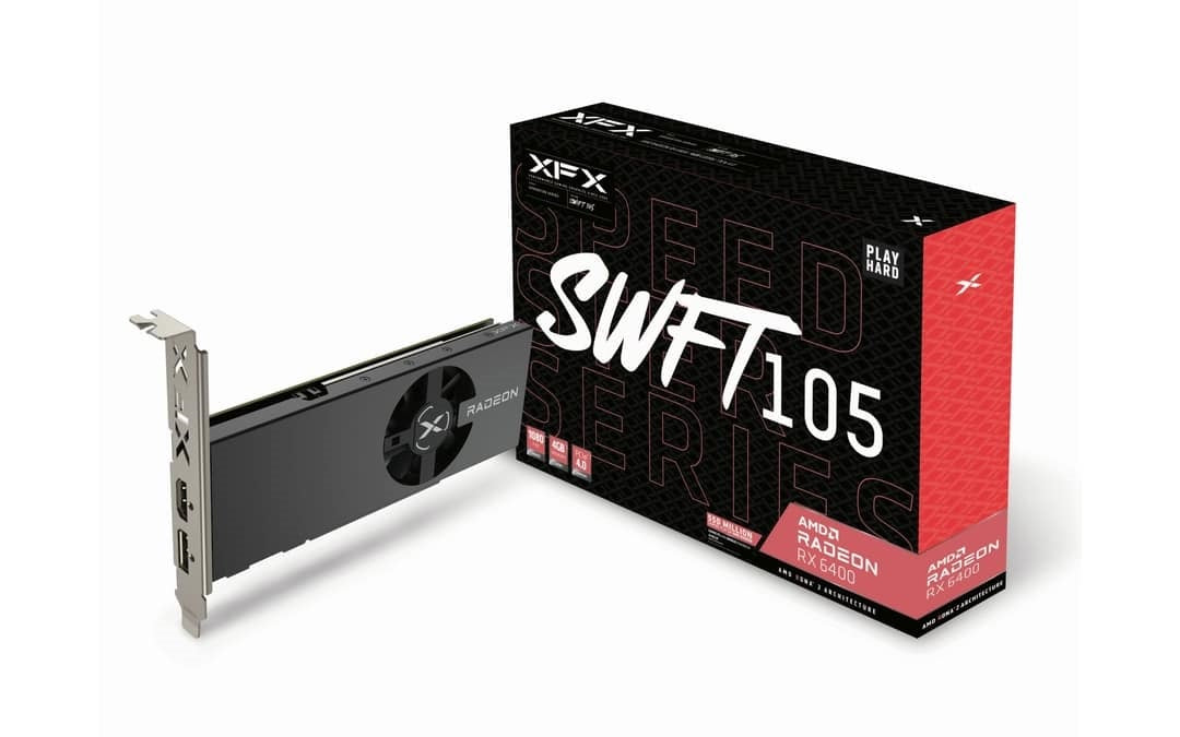 XFX SPEEDSTER SWFT105 RADEON RX 6400 Gaming Graphics Card with 4GB GDDR6, AMD RDNA™ 2