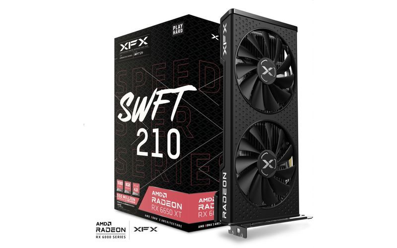 XFX Speedster SWFT 210 AMD Radeon™ RX 6650 XT Core Gaming Graphics Card with 8GB GDDR6, AMD RDNA™ 2