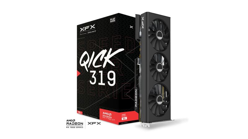 XFX Speedster QICK 319 Radeon™ RX 7700 XT Black Edition