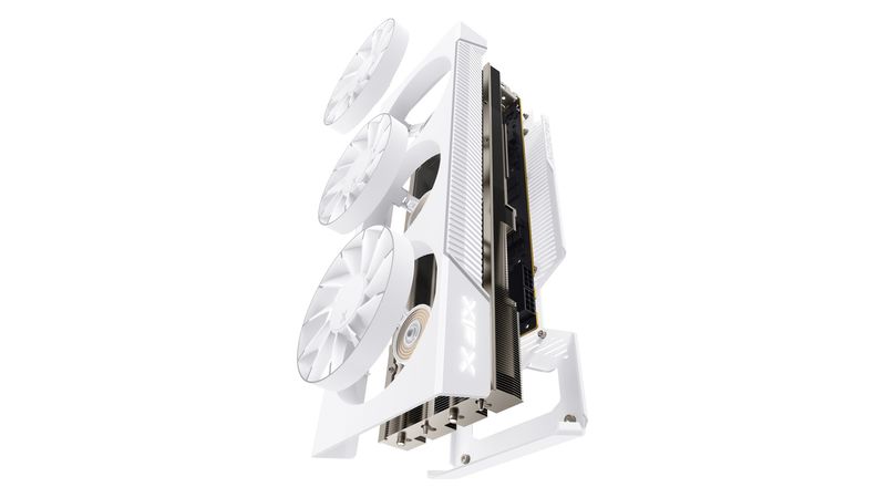 XFX Quicksilver AMD Radeon RX 7800 XT Magnetic Air Gaming Graphics Card Arctic White