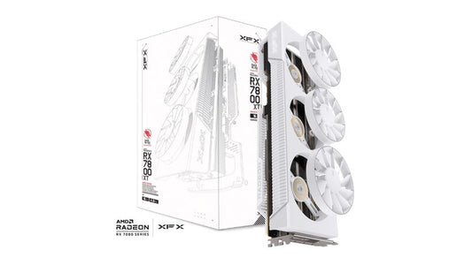 XFX Quicksilver AMD Radeon RX 7800 XT Magnetic Air Gaming Graphics Card Arctic White